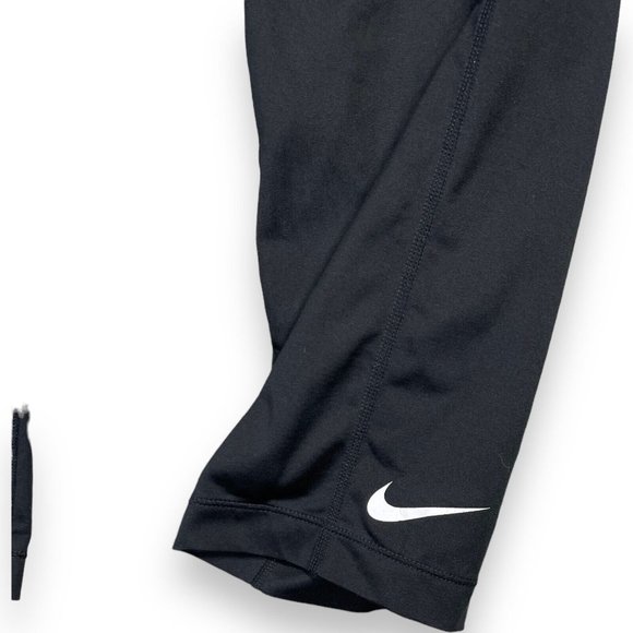 Nike Women's Legging Size Large Elastic Waist Skinny Leg Logo Black -1606CVT - Picture 2 of 9